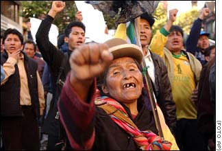 17 octubre 2003:  que no sea también en  Bolivia...